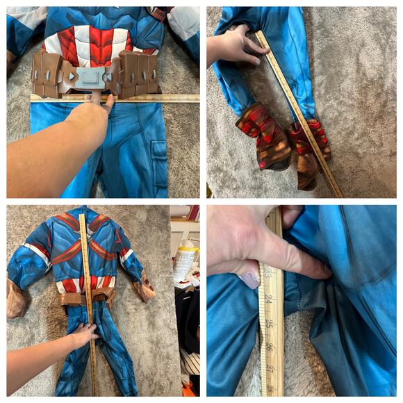 Superhero Costume Lot Captain America Iron Man M Medium Boys 8 10 Rubies - Picture 15 of 16